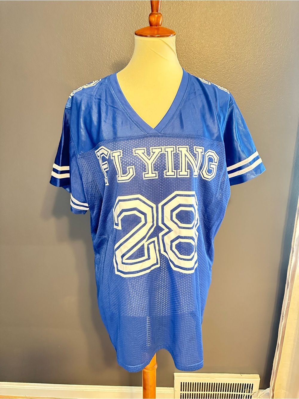 Flying Unicorns 28 Football Jersey Women XXL Blue Novelty FU Shirt